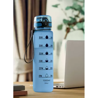 Butelka sportowa RPET 1000 ml ISFORDEN MARK - Przezroczysty Blekitny (MO2672-52)