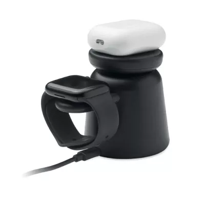 Stacja ładująca 3 w 1 magnetyczna 15W SIMPA - Czarny (MO2732-03)