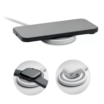 Ładowarka bezprzewodowa 3 w 1 15W WERLIES - Bialy (MO2420-06)