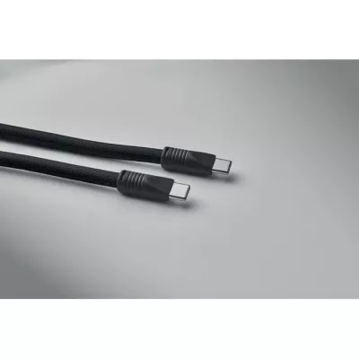 Smycz do telefonu z kablem 60W USB-C COCHARGE - Czarny (MO2618-03)