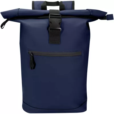 Resi Plus plecak na 15-calowego laptopa o pojemności 18 l z recyklingu, z certyfikatem GRS i zwijaną górną częścią - Granatowy (13009391)