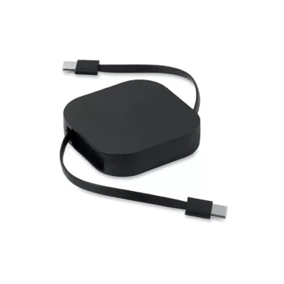 Kabel zwijany USB-C 100W LINEA 100 - Czarny (MO2924-03)