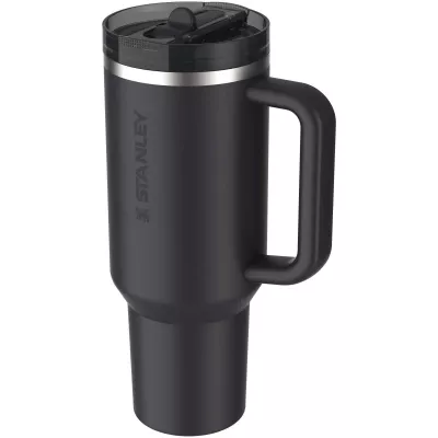 Stanley Quencher® ProTour 1180 ml termoizolowany kubek ze słomką, wykonany z recyklingowanej stali nierdzewnej  - Czarny (10097990)