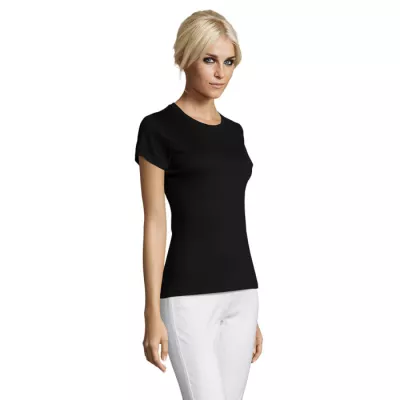 Koszulka damska dopasowana 150 g/m² Sol's REGENT WOMEN - Deep Black (S01825-DB)