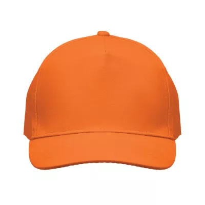 Czapka z daszkiem 5-panelowa z bawełny 180 g/m² SUNNY - Pomaranczowy (MO2345-10)