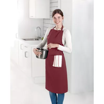Fartuch kuchenny 190 g/m² FITTED KITAB GRANADA - Burgund (MO8441-02)