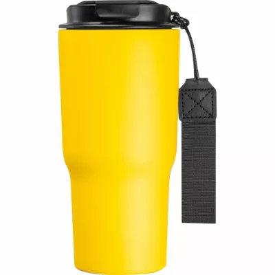 Kubek termiczny 550 ml ze stali z recyklingu DANA - żółty (8523908)