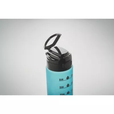 Butelka sportowa z RPET 1000 ml LEVEL - Turkusowy (MO2409-12)
