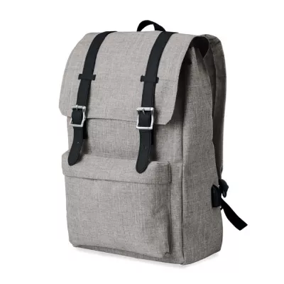 Plecak na laptopa 15" z klapą magnetyczną RIGA - Szary (MO9439-07)