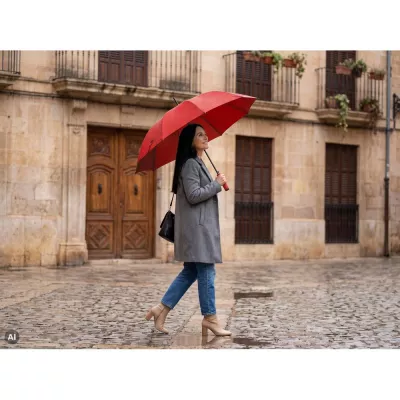 Parasol automatyczny ø103 cm | Dwight - czerwony (V9852-05)