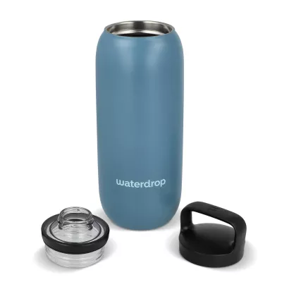 Termiczna butelka uniwersalna Waterdrop z ustnikiem 600 ml - niebieskoszary (LT47000-N0065)