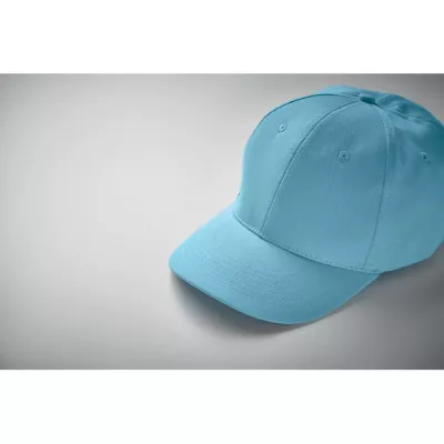 Czapka z daszkiem bawełniana 160 g/m² BASIE APOLLO - Baby Blue (MO8834-66)