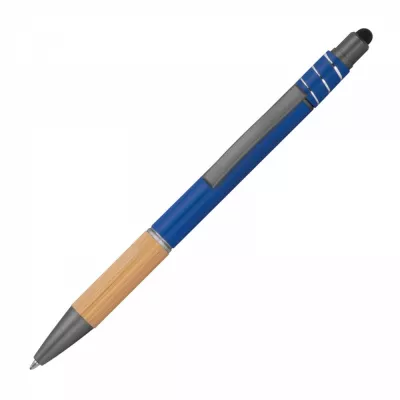 Długopis aluminiowy antystres touch pen MANUELA - niebieski (1387604)