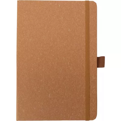 Notatnik A5 w kropki z papieru z recyklingu AGNESE - brązowy (2179901)