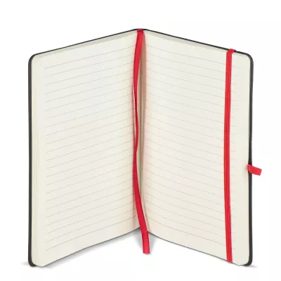 Notatnik Iroko z twardą okładką Laser A5 - czarno / czerwony (LT92090-N0221)