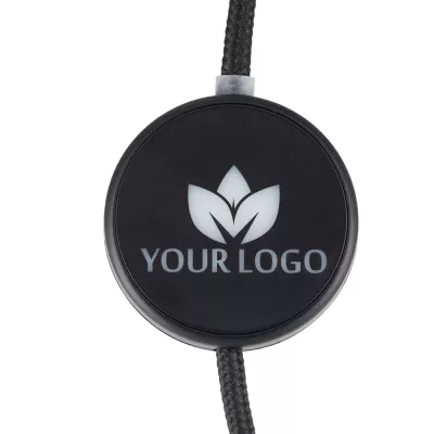 Kabel 4w1 z podświetlnym logo - LH-ZM02 - czarny (EG061003)