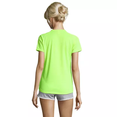 Koszulka sportowa damska 140 g/m² Sol's SPORTY WOMEN - Neon Yellow (S01159-NE)