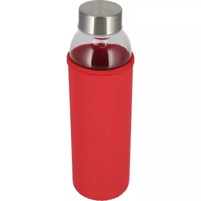 Butelka szklana KLAGENFURT 500 ml - czerwony (084205)