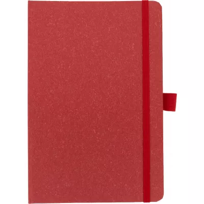 Notatnik A5 w kropki z papieru z recyklingu AGNESE - czerwony (2179905)