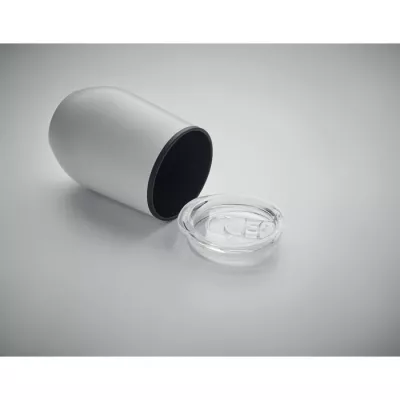 Kubek termiczny stalowy z pokrywką 350 ml CHIN CHAN - Bialy (MO6700-06)
