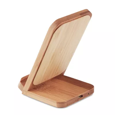 Ładowarka ze stojakiem 15W WIRESTAND - Drewna (MO9692-40)