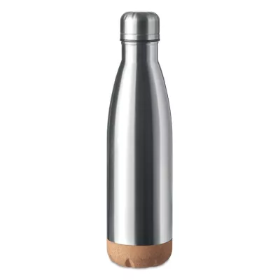 Butelka termiczna z korkową podstawą 500 ml ASPEN CORK - Srebrny Mat (MO6313-16)