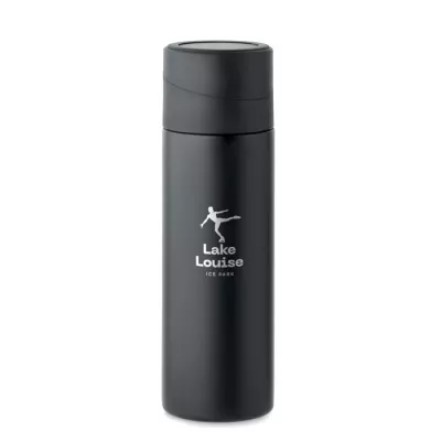 Butelka termiczna 420 ml z uchwytem na telefon PHOTTLE - Czarny (MO2308-03)