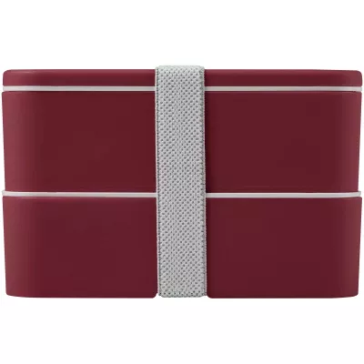 MIYO POP dwupoziomowe pudełko śniadaniowe 700+700 ml - Bordo (21077922)
