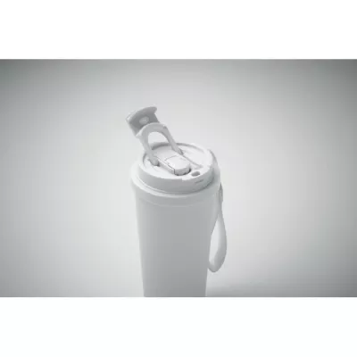 Kubek termiczny 2 w 1 ze stali 500 ml TOPAZ LARGE - Bialy (MO2662-06)