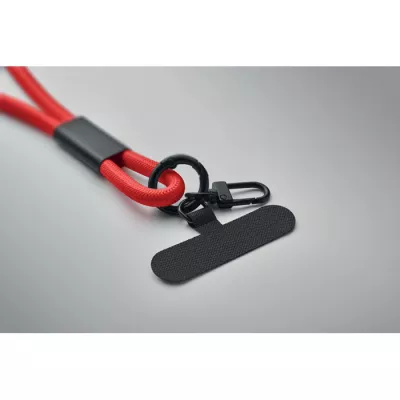 Smycz do telefonu z kablem 60W USB-C COCHARGE - Czerwony (MO2618-05)