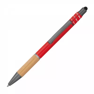 Długopis aluminiowy antystres touch pen MANUELA - czerwony (1387605)