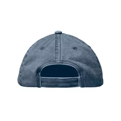 Czapka z daszkiem vintage 6-panelowa 265 g/m² BEAU - Niebieski (MO2542-04)