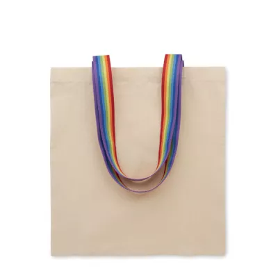 Torba bawełniana z tęczowymi uchwytami 180 g/m² AURORA - Wielokolorowy (MO2984-99)
