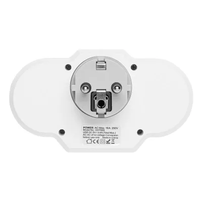 Wtyczka USB z lampką nocną - biały (56-0402719)