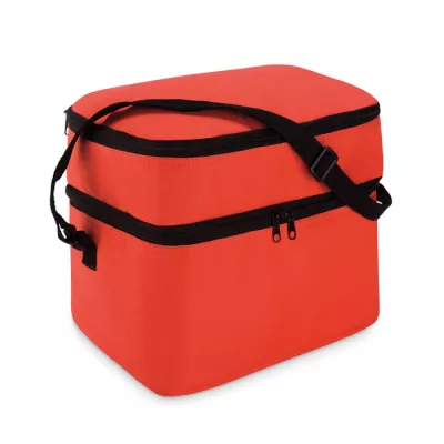 Torba termiczna z 2 przegrodami z poliestru 600D CASEY - Czerwony (MO8949-05)