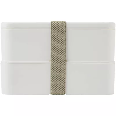MIYO POP dwupoziomowe pudełko śniadaniowe 700+700 ml - Biały (21077901)