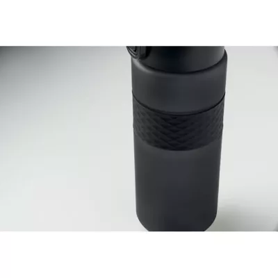 Butelka z RPET ze słomką 700 ml ISJFORDEN - Czarny (MO2755-03)