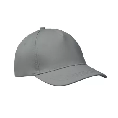 Czapka z daszkiem 5-panelowa z bawełny 160 g/m² BUZZ - Szary (MO1447-07)