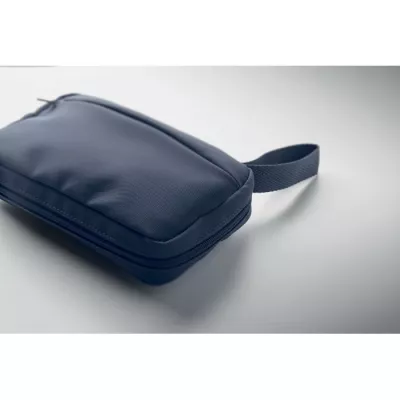 Kosmetyczka z RPET 600D z kieszeniami VANIT - Francuski Granat (MO2948-85)