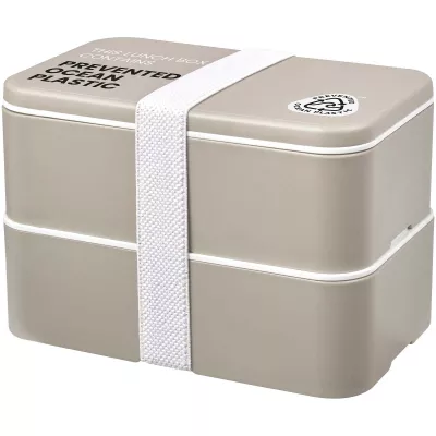 MIYO POP dwupoziomowe pudełko śniadaniowe 700+700 ml - Sandstone (21077906)