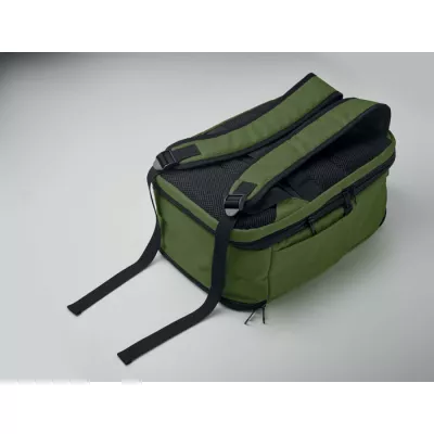 Plecak kabinowy z RPET na laptop 15" FLYSAFE - Ciemnozielony (MO2840-60)