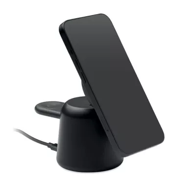 Stacja ładująca 3 w 1 magnetyczna 15W SIMPA - Czarny (MO2732-03)
