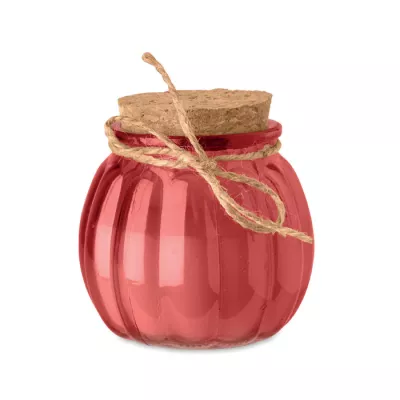 Świeca waniliowa w szkle z wosku roślinnego PUMKIN - Czerwony (MO3193-05)