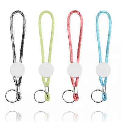 Brelok ze sznurkiem i kólkiem do kluczy - Czarny (IP14085511)