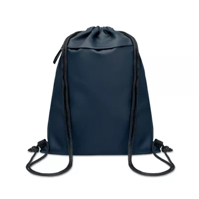 Worek ze sznurkiem z RPET 600D z kieszenią BANGKOK BAG - Niebieski (MO2639-04)