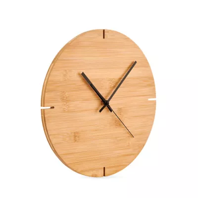 Zegar ścienny bambusowy Ø 30 cm ESFERE - Drewna (MO6792-40)
