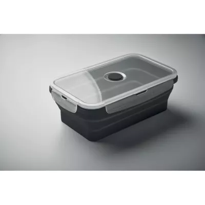 Lunchbox składany silikonowy 1200 ml KOLAPSO - Czarny (MO2549-03)