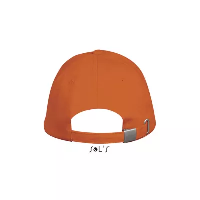 Czapka z daszkiem 5-panelowa 260 g/m² Sol's LONG BEACH - Pomaranczowy (S00594-OR)