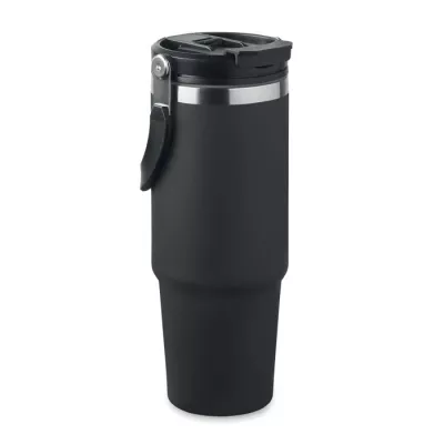 Kubek termiczny ze słomką ze stali 850 ml SUMA HAND - Czarny (MO2561-03)
