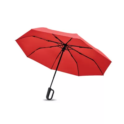 Parasol składany wiatroodporny 21" z RPET UMKRAB - Czerwony (MO2692-05)